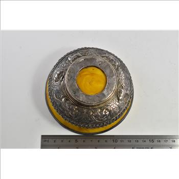 Sterling Silver Ornate Vintage Tibetan Dragon Motif Bowl