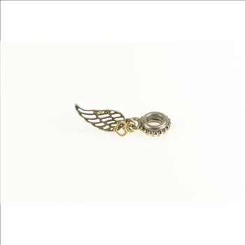 Sterling Silver Pandora Angel Wing and Heart Dangle Charm/Pendant