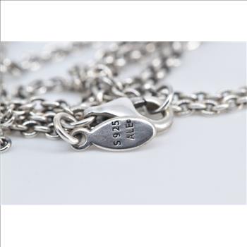 Sterling Silver Pandora Cable Chain Oval Link Classic Necklace 35.5