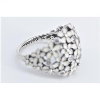Sterling Silver Pandora Darling Daisy Bouquet Enamel Ring, Size 7
