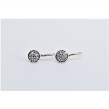 Sterling Silver Pandora Dazzling Droplets Round Pave CZ Earrings