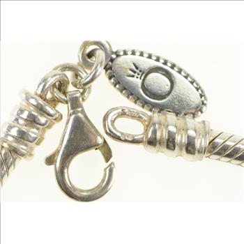 Sterling Silver Pandora Moments Designer Lobster Clasp Charm Bracelet 7