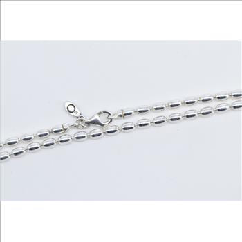 Sterling Silver Pandora Retired Rice Chain Opera Layering Necklace 39.5