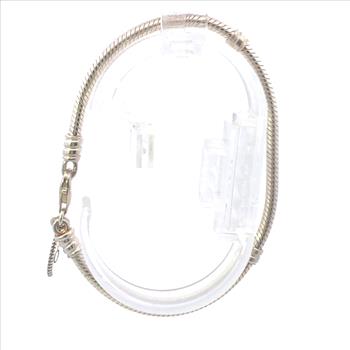 Sterling Silver Pandora Snake Chain Lobster Clasp Charm Bracelet 7