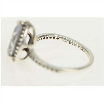 Sterling Silver Pandora Sparkling Teardrop Halo Promise Ring, Size 5.5