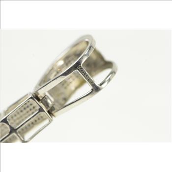 Sterling Silver Pave Diamond Encrusted Cross Pendant