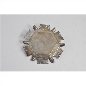 Sterling Silver Peruvian Alpaca Motif Ornate Traditional Ash Tray