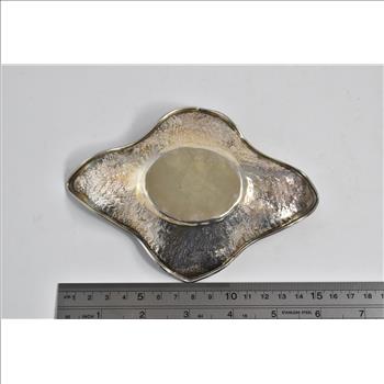 Sterling Silver Piolti Hammered Sim. Garnet Ring Dish