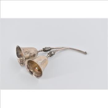 Sterling Silver Plata Mexican Sterling Dinner Bell Nature Motif