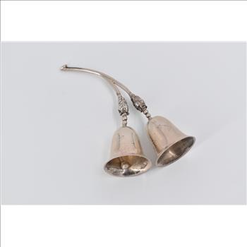 Sterling Silver Plata Mexican Sterling Dinner Bell Nature Motif