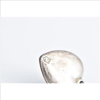 Sterling Silver Puffy Heart Forget Me Not Promise Love Charm/Pendant