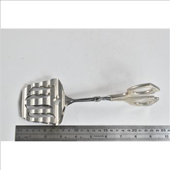 Sterling Silver R Blackinton & Co Sterling Asparagus Serving Tongs