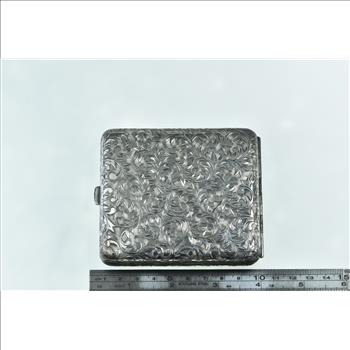 Sterling Silver Rachel Ornate Scroll Engraved Cigarette Match Case