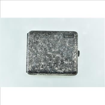 Sterling Silver Rachel Ornate Scroll Engraved Cigarette Match Case