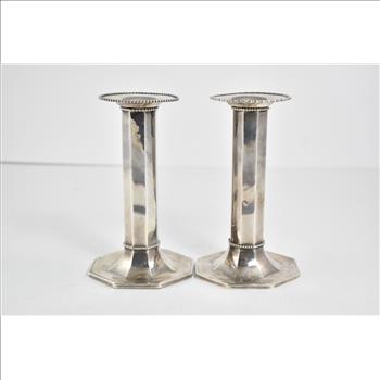 Sterling Silver Rand & Crane Set of Candle Sticks (2x)