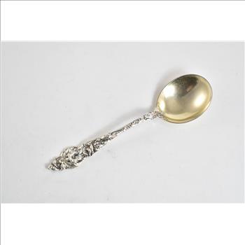 Sterling Silver Reed & Barton Les Six Fleurs Serving Spoon