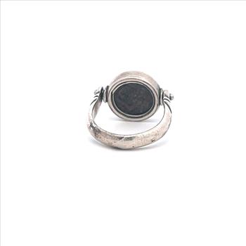 Sterling Silver Reversible Spinner Coin Reversible Vintage Ring, Size 5.75