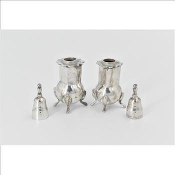 Sterling Silver Sanborns Mexico Ornate Hand Made Salt Pepper Shaker