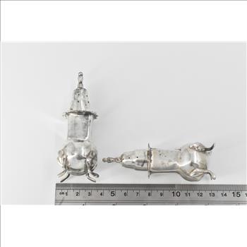 Sterling Silver Sanborns Mexico Ornate Hand Made Salt Pepper Shaker