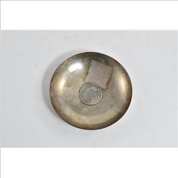 Sterling Silver Saudi Arabian Coin Vintage Bowl Dish