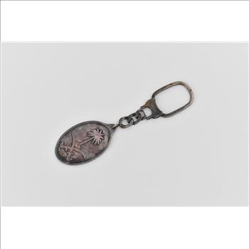 Sterling Silver Saudi Arabian Seal 15g Oval Silver Tag Key Chain