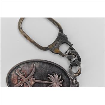 Sterling Silver Saudi Arabian Seal 15g Oval Silver Tag Key Chain