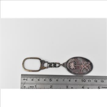 Sterling Silver Saudi Arabian Seal 15g Oval Silver Tag Key Chain