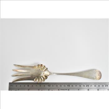Sterling Silver Schulz & Fischer Ornate Serving Fork