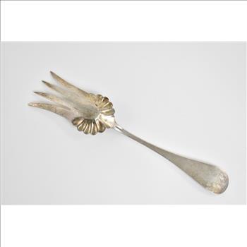 Sterling Silver Schulz & Fischer Ornate Serving Fork