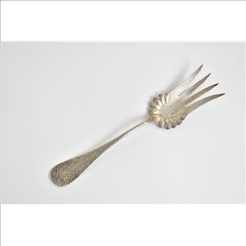 Sterling Silver Schulz & Fischer Ornate Serving Fork