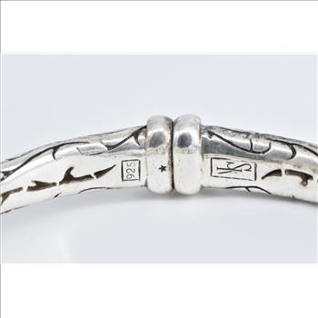 Sterling Silver Scott Kay London Blue Topaz Diamond Cuff Bracelet 7