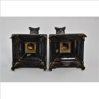 Sterling Silver SK Sterling Ornate Victorian 2x Candle Stick Set