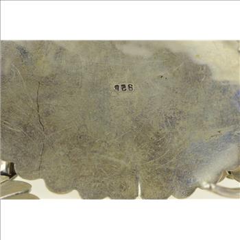 Sterling Silver Southwestern Malachite Stamped Oval Belt 39.5