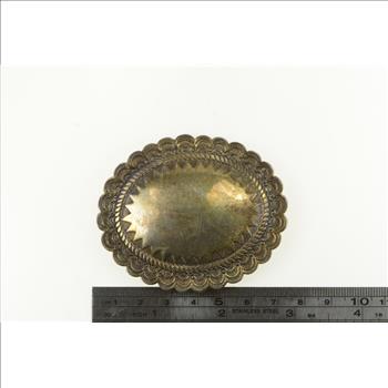 Sterling Silver Southwestern Ornate Stamped Belt Loop