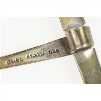 Sterling Silver Southwestern Puffy Massive Belt Buckle