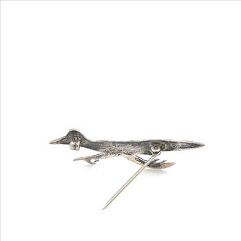 Sterling Silver Southwestern Road Runner Vintage Speed Pin/Brooch