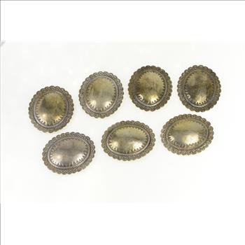 Sterling Silver Southwestern Stamped Oval Belt Loop