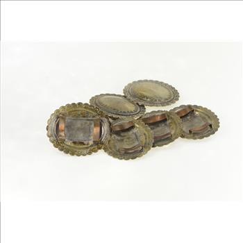 Sterling Silver Southwestern Stamped Oval Belt Loop