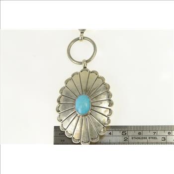 Sterling Silver Southwestern Vintage Turquoise Belt 39