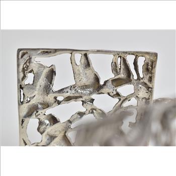 Sterling Silver Square Dove Pierced Serving Tongs