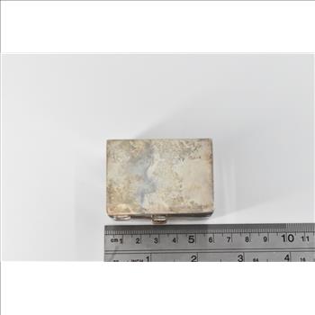Sterling Silver Square Vintage Hand Made Trinket Pill Box