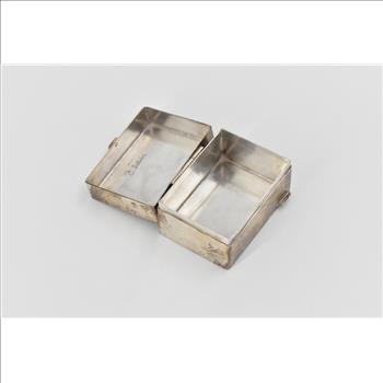 Sterling Silver Square Vintage Hand Made Trinket Pill Box
