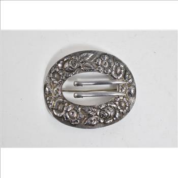 Sterling Silver Stieff Edwardian Gilded Age Repousse Sash Belt Buckle