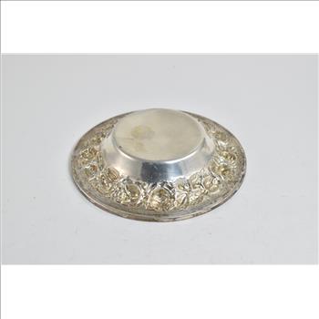 Sterling Silver Stieff Sterling Ornate Repousse Floral Bowl 5.5