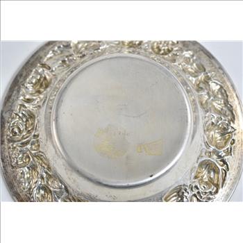 Sterling Silver Stieff Sterling Ornate Repousse Floral Bowl 5.5