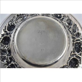 Sterling Silver Stieff Sterling Rose Repousse Berry Candy Bowl 53