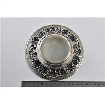 Sterling Silver Stieff Sterling Rose Repousse Berry Candy Bowl 53