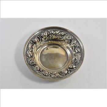 Sterling Silver Stieff Sterling Rose Repousse Berry Candy Bowl 53