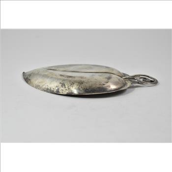 Sterling Silver Suzuyo Mid Century Ornate Leaf Plate Dish