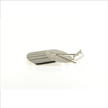 Sterling Silver TF Pave Snare Drum Line Marching Band Pendant